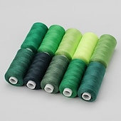 abordables coser y tejer y ganchillo-10 carretes kits de hilos de coser 400 yardas/carrete de hilo de poliéster acolchado 402 surtido de hilos para coser a máquina bordado a mano