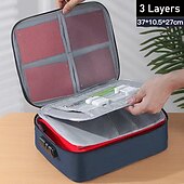 cheap Luggage &amp; Travel Storage-Multi-functional Document Bag Large-capacity Account Book Storage Box Storage Bag Waterproof Document Storage Bag