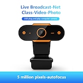 cheap Indoor IP Network Cameras-Full 1080P Autofocus HD Webcam Web USB Camera Microphone for PC Desktop Laptop