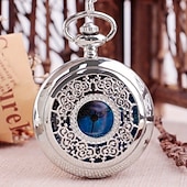 halpa Taskukellot-Tähtitaivaan Sininen Kellotaulu Taskukello Roomalaiset Numerot Riipus Pronssi Ontto Kori Kvarts Taskukello Steampunk Vintage Kaulakoru Roikkuu Kellot Souveniri lahjat miehille ja naisille