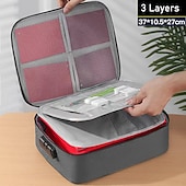 cheap Luggage &amp; Travel Storage-Multi-functional Document Bag Large-capacity Account Book Storage Box Storage Bag Waterproof Document Storage Bag