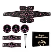 preiswerte Köpermassagegerät-EMS-Bauchmuskeltrainer, Bauch-Elektrostimulator, Elektrostimulation, USB-Ladegerät, Fitness-Heimtraining, Fitnessstudio, Muskelaufbau, Gürtel, Massagegerät