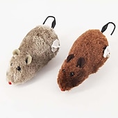 abordables Jouets pour chiens-peluche à remonter simulée petite souris souris à enroulement peut sauter et remuer sa queue jouet chien chat Vente en gros