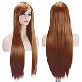 abordables Perruques de fête-perruques 32 80cm longue ligne droite anime mode femmes cosplay perruque fête perruque carnaval cosplay fête perruques