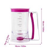 cheap Kitchen Utensils &amp; Gadgets-Batter Dispenser, Cupcakes Pancakes Cookie Cake Waffles Batter Dispenser Cookie Separator with Measuring Label, Easy Pour Baking Supplies for Griddle