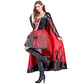 tanie Stroje damskie-Czarownica Wampir Kostiumy filmowe i telewizyjne Noc Walpurgii Kostium Cosplay Kostium imprezowy Bal maskowy Stroje Cosplay Damskie Dla dorosłych Spektakl Impreza Halloween Bal maskowy Mardi Gras