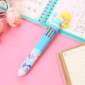 cheap Painting, Drawing &amp; Art Supplies-1pc Cute 10 Colors Transparent Shape Retractable Ball Pen Cute Animal Shuttle Pen Gift For Kids, Back to School Supplies