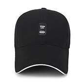 cheap Men&#039;s Hats-Men&#039;s Baseball Cap Black White Cotton Travel Beach Outdoor Vacation Plain Adjustable Fashion