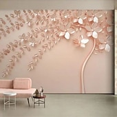 cheap Wallpaper-Cool Wallpapers Wall Mural Flower Wallpaper Wall Sticker Covering Print Adhesive Required Forest 3D Effect Floral Flower Canvas Home Décor