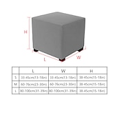 cheap Ottoman Cover-Stretch Ottoman Cover Square Ottoman Slipcovers Rectangular Foldable Storage Stool Cover Bench Cover Furniture Protector Soft Slipcover with Elastic Bottom