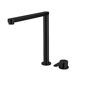 cheap Foldable-Stainless Steel Kitchen Faucet Sink Mixer Folding Vessel Tap, Single Handle 360 Degree Swivel with G1/2 Cold and Hot Hose