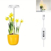 abordables Lampe de croissance LED-élèvent des lumières pour les plantes d&#039;intérieur led lumière de plante à spectre complet uv rouge bleu hauteur réglable élèvent la lumière avec 3 luminosité dimmable avec minuterie pour petites