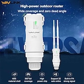 abordables Routeurs sans fil-wavlink dernière technologie 1200mbps haute puissance antennes 4x7dbi double bande 2.4ghz &amp;amp; 5ghz gigabit ethernet routeur wifi sans fil extérieur résistant aux intempéries/répéteur ap blanc