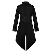 economico Cime-Retrò Vintage Punk &amp; Gotico Medievale Cappotto Frac Principe Nobile Jacquard Costume Per uomo Reale Stile Steampunk Mascherata Feste Adulti Cappotto