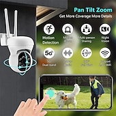cheap Outdoor IP Network Cameras-HD 1080P 5G WiFi IP Camera Wireless Speed Dome PTZ CCTV IR Outdoor NetCam Monitoring Auto Tracking Full Color Night Vision Security Camera NetCam