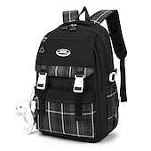 levne Bookbags-školní batoh bookbag kreslená mřížka pro studenty chlapce dívky multifunkční voděodolná velkokapacitní oxfordská tkanina školní taška batoh brašna 21,19 palce, dárek do školy