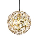 رخيصةأون أضواء قلادة-ثريات led 50/60 سم رأس واحد ، مصباح معلق معدني كروي إبداعي ، ارتفاع قابل للتعديل ، عاكس الضوء مجوف ، تركيبات إضاءة لغرفة الطعام وجزيرة المطبخ ذهب أبيض دافئ 110-240 فولت