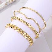 economico Braccialetti-Per donna Bracciale Classico Prezioso Di tendenza Personalizzato Cromo Gioielli braccialetto Oro Per Matrimonio Feste