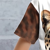 tanie 3D zwierzęta dla chłopca-Dla chłopców 3D Graficzny Zwierzę Panterka Podkoszulek T-shirt Krótki rękaw Druk 3D Lato Wiosna Aktywny Sport Moda Dzieci 3-12 lat Na zewnątrz Codzienny Regularny