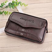 cheap Universal Phone Bags-Large Capacity Men&#039;s Leather Bag Wear Belt Waist Bag Mobile Phone Bag Men&#039;s Coin Purse Cigarette Bag
