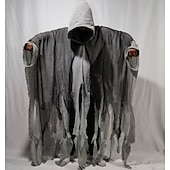 levne Pánské kostýmy-Duch Smrtka Cosplay kostým Kostým na Večírek plášť s kapucí Dospělé Pánské Dámské Úbory Strašidelný kostým Výkon Párty předvečer Všech svatých Plesová maškaráda Mardi Gras Jednoduchý karnevalov