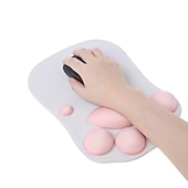 abordables Tapis de Souris-Tapis de souris 3d ergonomique avec repose-poignet patte de chat mignon repose-poignet en silicone doux et confortable tapis de souris tapis de poignet anti-dérapant pour ordinateur jeu d&#039;ordinateur