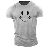 cheap Men&#039;s Graphic T Shirt-Men&#039;s Cartoon Graphic Prints T Shirt Graphic Tee 100% Cotton Short Sleeve Graphic Shirt Heather Gray Black White Comfortable Tee Outdoor Street Fashion Designer Clothing
