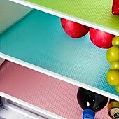 economico Stoccaggio cucina-4 pezzi tappetini per frigorifero lavabili, tappetini per frigorifero fodera impermeabile antiolio, fodere per frigoriferi per ripiani, cuscinetti di copertura per congelatore ripiano in vetro armadio