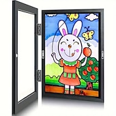 halpa Alennus $30:een-1kpl lasten taidekehys säilytystarvikkeet magneettinen etuaukko vaihdettava lasten taideteos kuvakehys juliste 3d piirustus maalauksia koulutehtäviä näyttö maalauksia järjestäjälaatikko