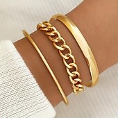 economico Braccialetti-Per donna Bracciale Classico Prezioso Di tendenza Personalizzato Cromo Gioielli braccialetto Oro Per Matrimonio Feste