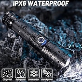 cheap Flashlights-Rechargeable Flash Light Flashlights High Lumens, 200000 Lumens Super Bright LED Tactical Flashlight, 5 Modes IPX6 Waterproof, Powerful Handheld Flashlights for Camping Emergency Outdoor