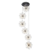 abordables Lustres uniques-lustres en cristal de luxe cluster designsputnik lustre plafonnier or suspension pour salle à manger, cuisine, salon, restaurant (or, 18/36-lumière) 110-240v