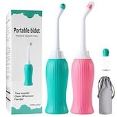 abordables Robinets pour bidet-Pulvérisateur de bidet portable de 450 ml pour toilettes avec 2 buses et têtes amovibles, bidet personnel tenu dans la main shattaf nettoyage lavage d&#039;hygiène personnelle