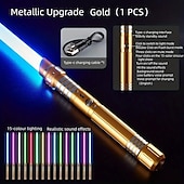 cheap Light Up Toys-Upgraded Version Gravity Sensing LED Light Up Toys 15-color Metal Rechargeable Toy Party Glow Toys for Halloweenfor Gift for Boy&amp;Girls