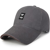 cheap Men&#039;s Hats-Men&#039;s Baseball Cap Black White Cotton Travel Beach Outdoor Vacation Plain Adjustable Fashion