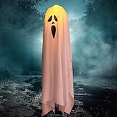 cheap Hallowen Prop Lighting-Halloween Lighted Ghost Horror Creepy Props Fabric Lantern Pumpkin Halloween Decoration Garden Patio Ghost Festival Decoration 4.5V IP42