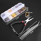 economico kit per la creazione di perline-973 pezzi di risultati del kit per la creazione di gioielli con pinzette a pinza e filo per la creazione di braccialetti per collana di gioielli riparazione forniture artigianali fai da te