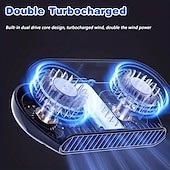 cheap Car Air Purifiers-Car Cooling Fan 360° Adjustable Dual Core Design Cooling Air Portable Fan USB Fan