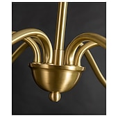 ieftine Design Stil Lumânare-candelabru auriu candelabru modern cu 8 lumini pentru sufragerie, dormitor, foaier, sufragerie, insulă de bucătărie, intrare, birou, bar, decor fermă 110-240v