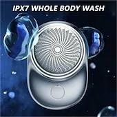 זול גילוח והסרת שיער-2023 מכונת גילוח סופה חזקה חדשה לגברים מיני ניידת חשמלית נסיעות נטענת לשימוש רטוב ויבש סכין גילוח לזקן לפנים