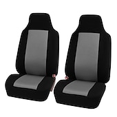 preiswerte Autositzbezüge-Starfire Universal-Autositzbezug-Set aus Polyester, passend für die meisten Autos, einfarbiger Stoff, zweifarbig, stilvolles Autozubehör, Sitzschutz