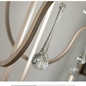 economico Lampadari-lampadario per sala da pranzo stile candela 6/9/12 teste moderna illuminazione a sospensione in fattoria, lampada a sospensione a soffitto a candela spazzolata a 9 luci per soggiorno camera da letto