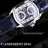 voordelige Mechanische Horloges-forsining retro heren mechanisch horloge luxe mode zakelijk automatisch skelet polshorloge heren mechanisch waterdicht horloge klok heren