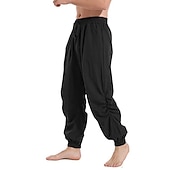 cheap Bottoms-Retro Vintage Medieval 17th Century Masquerade Pirate Pants Knight Ritter Viking Crusader Drawstring Men&#039;s Celtic Pirate Fantasy Masquerade Party / Evening Adults&#039; Pants