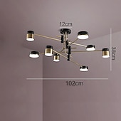 preiswerte Kronleuchter-led deckenleuchte 76/76/101,6 cm geometrische formen kronleuchter metall sputnik geometrisch galvanisierte lackierte oberflächen led nordischen stil 220-240v