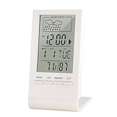 cheap Radios and Clocks-LED Digital Clock Thermometer Hygrometer Gauge Indicator Alarm Clock Indoor/Outdoor Weather Station Automatic Electronic Temperature Humidity Monitor Clock