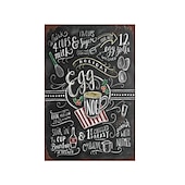 preiswerte Blechschild aus Metall-1 Stück Retro-Metall-Blechschild, Sommer-Fruchtgetränke-Blechschild, Vintage-Küchenschilder, Wanddekoration, Gemälde, Wandbehang für Heimdekoration, Wandkunst, Bar-Menü-Dekor, Metall-Blechschild, 20 x 30 cm/8&#039;&#039; x 12&#039;&#039;