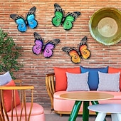 Недорогие металлический декор стен-1 шт. металлический декор для стен в виде бабочки для декора сада, декор для патио, украшение для комнаты, украшение для вечеринки, настенный художественный декор, декор для патио, наружный садовый