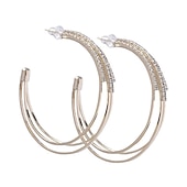 abordables Boucles d&#039;oreilles-1 paire Boucle d&#039;Oreille Créoles For Femme Anniversaire Soirée Cadeau Alliage Classique Mode