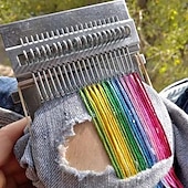 ieftine cusut și tricotat și croșetat-instrument de țesut tip speedweve, 28 de cârlige din lemn, mașină de țesut, mașină de țesut, instrumente de bricolaj pentru începători, repararea blugilor șosete repararea hainelor țesături